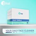 Disposable Face Towels,Ultra Thick Face Towelettes XL, Lint-Free Facial Wipes for Makeup Removal & Gentle Skin Care,50 Count, 10"ÃÂ12",