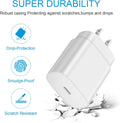 Type C Charger Fast Charging, Samsung 25W USB C Fast Wall Charger Block White