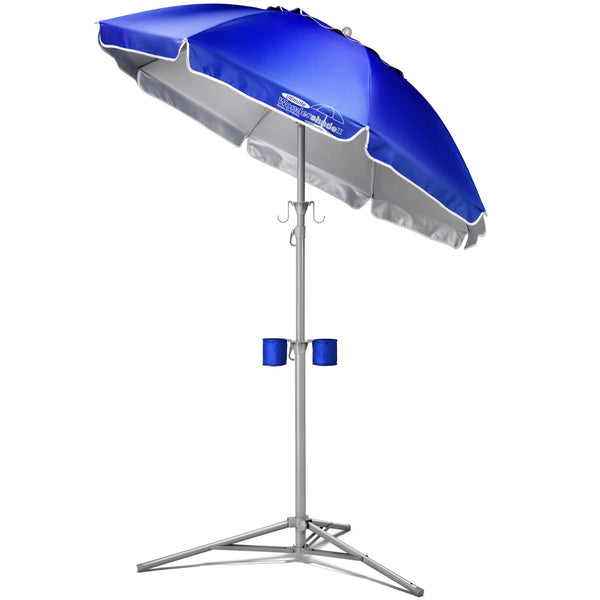 Wondershade Ultimate Portable Sun Shade Umbrella – Lightweight Adjustable Outdoor Patio & Beach Umbrella with Tripod Base (Blue) Royal Blue
