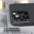 Choiche Compatible for iPhone 16 Pro/iPhone 16 Pro Max Camera Lens Protector, 9H Tempered Glass Camera Cover Screen Protector Metal Ring