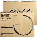 Habit Tracker Journal 2021 Goal Planner - Track Progress and Reach Goals with Spiral Binding, Weekly Monthly Kraft Large Calendar & Notepad - 12+1