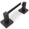 Ruacq Toilet Paper Holder Matte Black Double Post Pivoting Square Tissue Holders Roll Holder Hangers Toilet Paper Modern Wall Mounted, Commercial