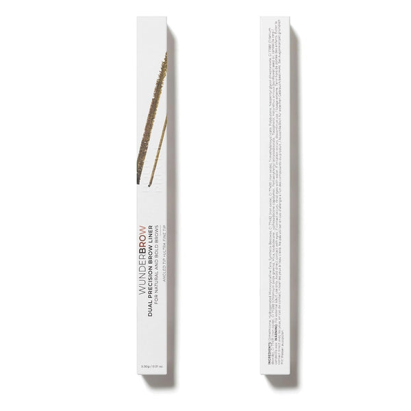 Wunderbrow Dual Precision Brow Liner, Eyebrow Liner Pencil With Angled Tip and Ultra Fine Tip Dual Precision Brow Liner Eye Brow Make Up, Color