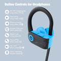 Boean Bluetooth Headphones, Bluetooth 5.3 Wireless Headphones with 16 Hours Playtime, Stereo Bass IPX7 Waterproof Over Ear Earphones AI Music