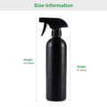 Cindy's Tape Plastic Spray Bottles Black for Cleaning Solutions 16 oz (Pack of 4), Heavy Duty Opaque Refillable Reusable Empty anti-degradation