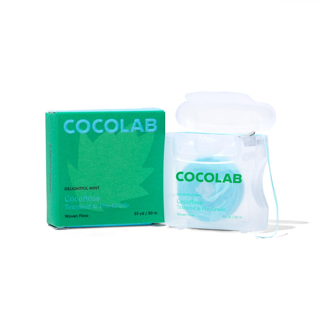 Cocofloss Woven Dental Floss, Dentist-Designed Oral Care, Mint, Waxed, Expanding