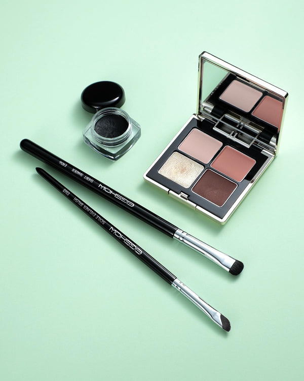 EIGSHOW Eyeshadow Smudge Brush & Eyeliner Brush, High-End Precision Eye Makeup Tools for Blending Cat Eye, Winged Liner (E865&E806) Black+E806