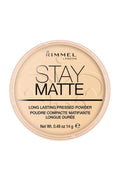 Rimmel London Stay Matte - 001 Transparent - Pressed Powder, Lightweight, High Coverage, Shine Control, 0.49oz Transparent 0.49 Ounce (Pack of 1)