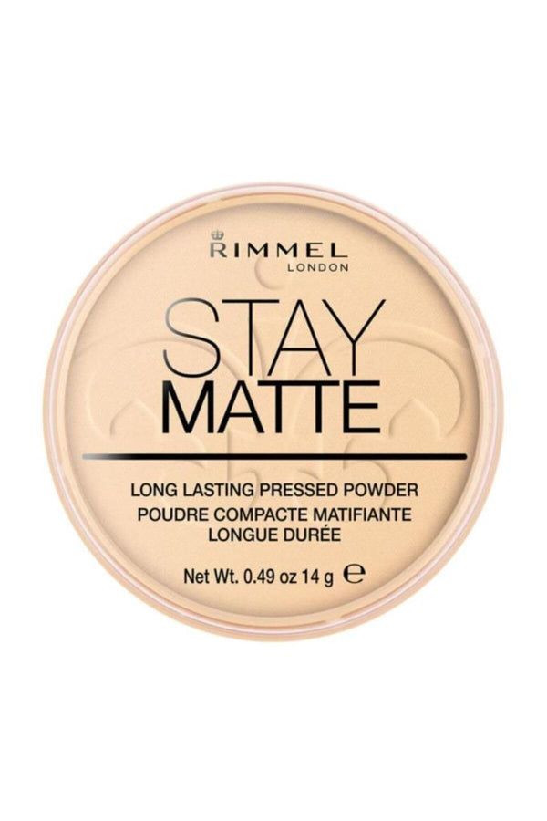 Rimmel London Stay Matte - 001 Transparent - Pressed Powder, Lightweight, High Coverage, Shine Control, 0.49oz Transparent 0.49 Ounce (Pack of 1)