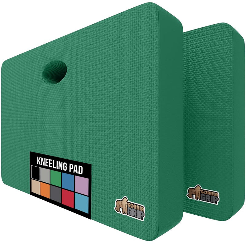 GORILLA GRIP® Extra Thick Patent Pending Supportive Foam Kneeling Pad, 2 PK, Large Cushion Knee Pads for Gardening, Baby Bath, Dirt and Water