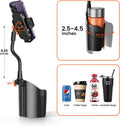 Cup Holder Phone Mount for Car, Universal 360Â° Adjustable Gooseneck Cell Phone Cup Holder Expander for Car Truck Compatible with Iphone Samsung &
