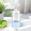 Glass Spray Bottles with Silicone Sleeve Protection, Empty 16 Oz Refillable Containers, Reusable Spray Bottles with Adjustable Nozzle for Hair,