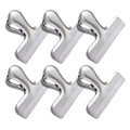 6 Pack Bag Clips, Stainless Steel Chip, Chip Clips Food Clip, Heavy Duty Air Tight Seal Kitchen Clip Snack Food Bag Clamp 6 Packs Sliver