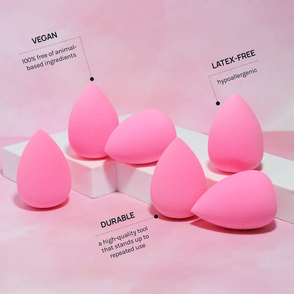 AOA Studio Collection makeup Sponge Set Latex Free and High-definition Set of 6 makeup Wonder blender For Powder Cream and Liquid, Super Soft