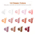 ROSALIND Poly Nail Gel Kit -14 Colors +72 Nail Art Accessories kit Clear Nude Poly Nails Gel Kit Starter Kit with Mini UV Lamp Slip Solution Basic