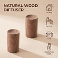 Black Walnut Wood Essential Oil Diffuser, Wooden Aromatherapy Round Office Home Car Diffuser, Small Wooden Diffuser for Essential Oils
