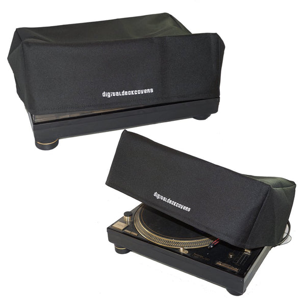 TECHNICS Turntable Dust Cover for SL-1200/SL-1210 & Pioneer PLX-1000 | Record Player Protector, Water Resistant, Antistatic, Black Premium Fabric,
