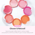 ETUDE Lovely Cookie Blusher - Peach Choux Wafers 4G | Glowing & Natural Powder Blush with Long-Lasting Sebum Control | Easy Application | Korean