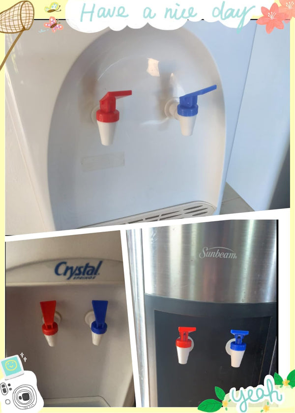 Replacement Cooler Faucet - 2 Blue and 2 Red Water Dispenser Tap Set - Internal Thread Plastic Spigot.… red,blue 4
