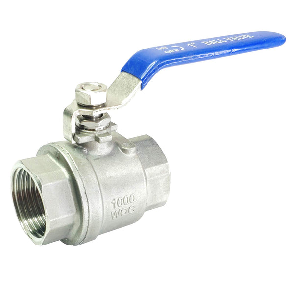 1" Female Ball Valve NPT Thread 316 Stainless Steel Full Port Ball Valve WOG1000 1 Inch