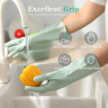 URSMART Reusable Household Gloves - Waterproof Rubber Latex Cleaning Laundry Gloves Dishwashing Gloves for Kitchen Dish Washing Laundry Cleaning