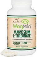 Magnesium L Threonate, MagteinÃ¢ÂÂ¢, Sleep and Cognitive Support Ã¢ÂÂ High Absorption Ã¢ÂÂ Most Bioavailable Form of Magnesium Ã¢ÂÂ 2,000