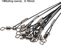 Joyiii 20Pcs 19inch Over 100Lb Fishing Wire Leaders Heavy Duty Fishing Stainless Steel Wire Leaders with Swivels and Snaps