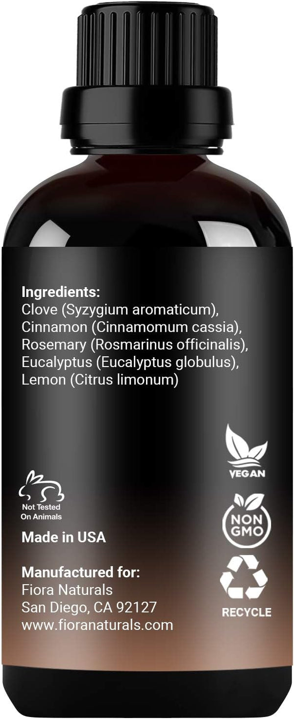 Immunity Essential Oil Blend with Clove Cinnamon Lemon Rosemary Eucalyptus | Thieves and Robbers Safeguard Oil, Immune Support Blend, Health