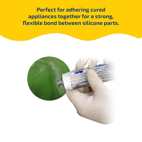 Smooth-On SIL-Poxy™ Rubber Silicone Adhesive, 0.5 oz Tube – Flexible RTV Silicone Glue for Silicone Rubber Repair & Bonding, Strong Waterproof