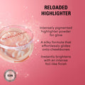 Revolution, Reloaded Pressed Powder Highlighter, Intensely Pigmented for a High Impact Dewy Finish, Just My Type, 0.22 Oz