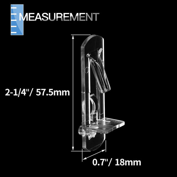 10pcs Locking Shelf Pins – 5mm Cabinet Shelf Pegs, Clear Plastic Shelf Clips for 5/8" Thick Board 10 5mm Pins, Fit 5/8" Thick Boards