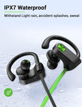 Stiive Bluetooth Headphones, 5.3 Wireless Sports Earbuds IPX7 Waterproof with Mic, Stereo Sweatproof In-Ear Earphones, Noise Cancelling Headsets