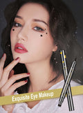 6 Pcs Double-Headed Eyeliner Stamps Set Black Liquid Eye Liner Pen with Star,Moon,Heart,Flower,Smiley,Triangle Stamp Stencils Shapes for Women