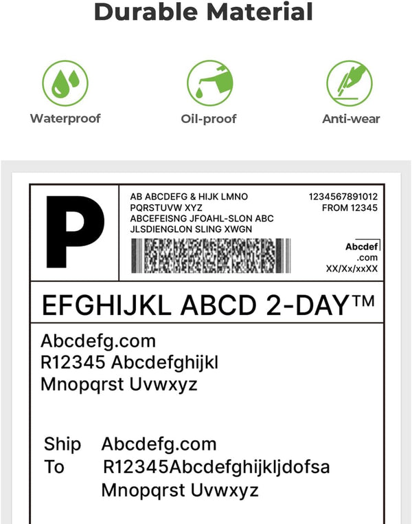 Nelko Genuine 4x6 Direct Thermal Shipping Label (Pack of 500 Fan-Fold Labels), 4x6 Thermal Labels for Nelko PL70E Shipping Label Printer,