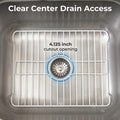 Better Houseware Small White Sink Protector for Kitchen Sink, Metal Grid Mat Fits Compact Single-Bowl Sinks, 12x10.25 in 12 X 10.25 X 1 White