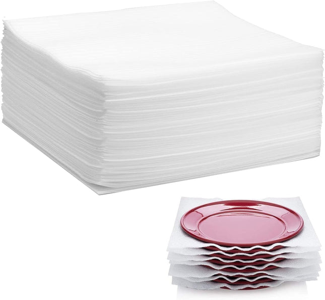 100 Pack Foam Wrap Sheets for Packing Storage Shipping Moving Supplies, Cushion Foam Wrap Packing Foam for Dishes, China, Glass and Furniture