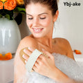 Shower Brush Bath & Dry Skin Body Brushing with Long Bamboo Detachable Hand & Soft Boar Bristle for Back Scrubber