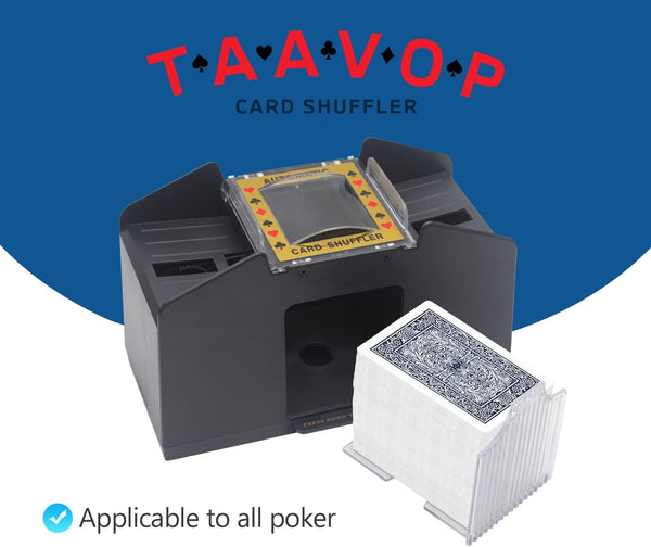 Automatic Card Shuffler, 1-2 Deck Battery-Operated Electric Poker Card Shuffler Machine, for Playing Cards/UNO
