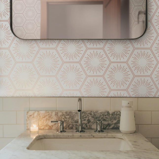 Tempaper Metallic Autumn Bronze Hello Sunshine Removable Peel and Stick Wallpape
