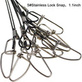 Joyiii 20Pcs 19inch Over 100Lb Fishing Wire Leaders Heavy Duty Fishing Stainless Steel Wire Leaders with Swivels and Snaps