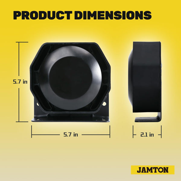 JAMTOM Compact High-Performance PA Siren Horn, 200W/8 Ohms Ultra Slim Sirens Speaker for Police, Ambulance, Engineer Vehicles (Capable with Any