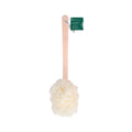 EcoTools 2-in-1 EcoPouf Bath Brush, Loofah Brush for Bath & Shower, with Long Handle & Recycled Netting for Cleansing & Exfoliating, Back Brush