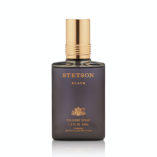 Stetson Black - Cologne for Men - Woody, Dark and Spicy Scent with Fragrance Notes of Sandalwood, Spices, and Suede - 1.5 Fl Oz