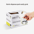 EKO 21 Gallon / 50-90 Liter, 60 Count Drawstring Trash Bags, Extra-Strong Unscented Garbage Bags, Easy-Dispense Roll for Kitchen & Household Use,