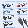 HCHNH Replacement for Shokz Headphones Charging Cable, 2 Pack Charger for Shockz Aftershokz Open Run Headphone, 3.3ft Magnetic USB Cord Black