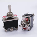 mxuteuk 3pcs Heavy Duty Rocker Toggle Switch 15A 250V DPDT ON/Off/ON 6 Pin 3 Position + 5pcs Metal Knob Cover Cap Waterproof Ten-1322-5MZ-B203