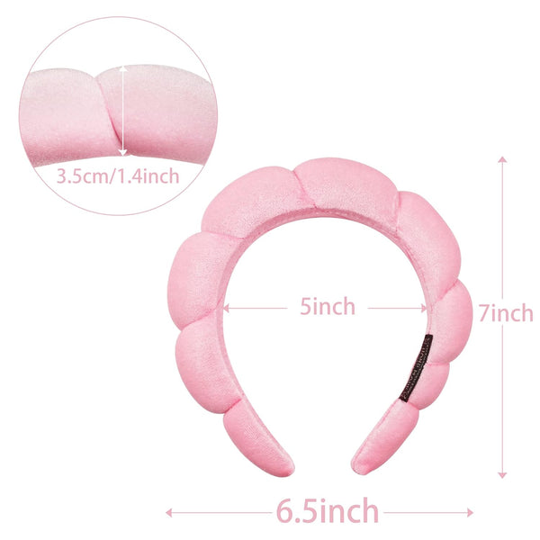 Ayesha Spa Headband for Washing Face Makeup Skincare Soft Sponge Hair band | Comfortable & Non-Slip | Headband for Beauty Routines | Ideal Gifts