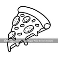 Food Drink & Sweets: Coloring Book for Adults and Kids, Bold and Easy, Simple and Big Designs for Relaxation Featuring a Variety of Foods, Drinks,