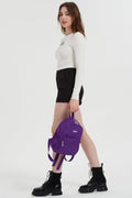 AOTIAN Mini Lightweight 11.8 Inch Backpack Durable Travel Hiking Women and Girls Small Daypack, 7 Liters Dark Violet Purple
