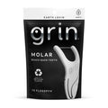GRIN Molar Flosspyx, Floss Picks, 75 Count, Dental Flossers, Minty Flavor, Recycled Plastic, Great for Reaching Back Teeth, Slide Easily Between